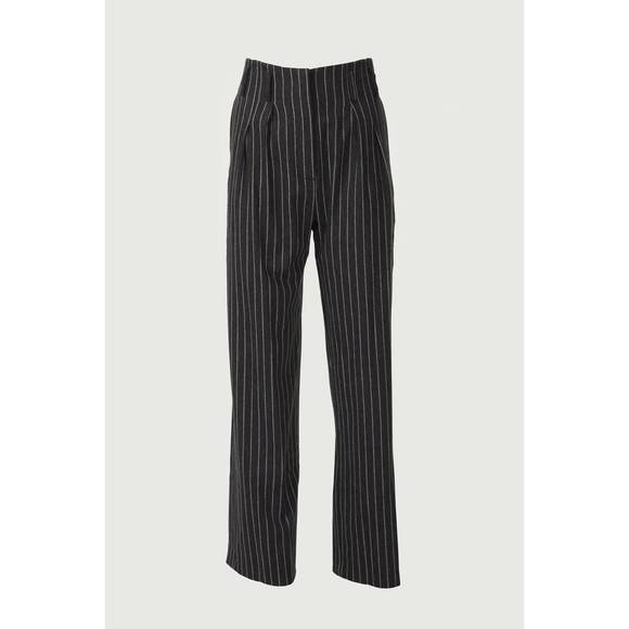 NEW IN THE MOOD FOR LOVE clyde striped pants in antracite - Picture 2 of 5